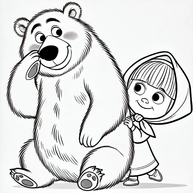 Masha and the Bear coloring pages 21