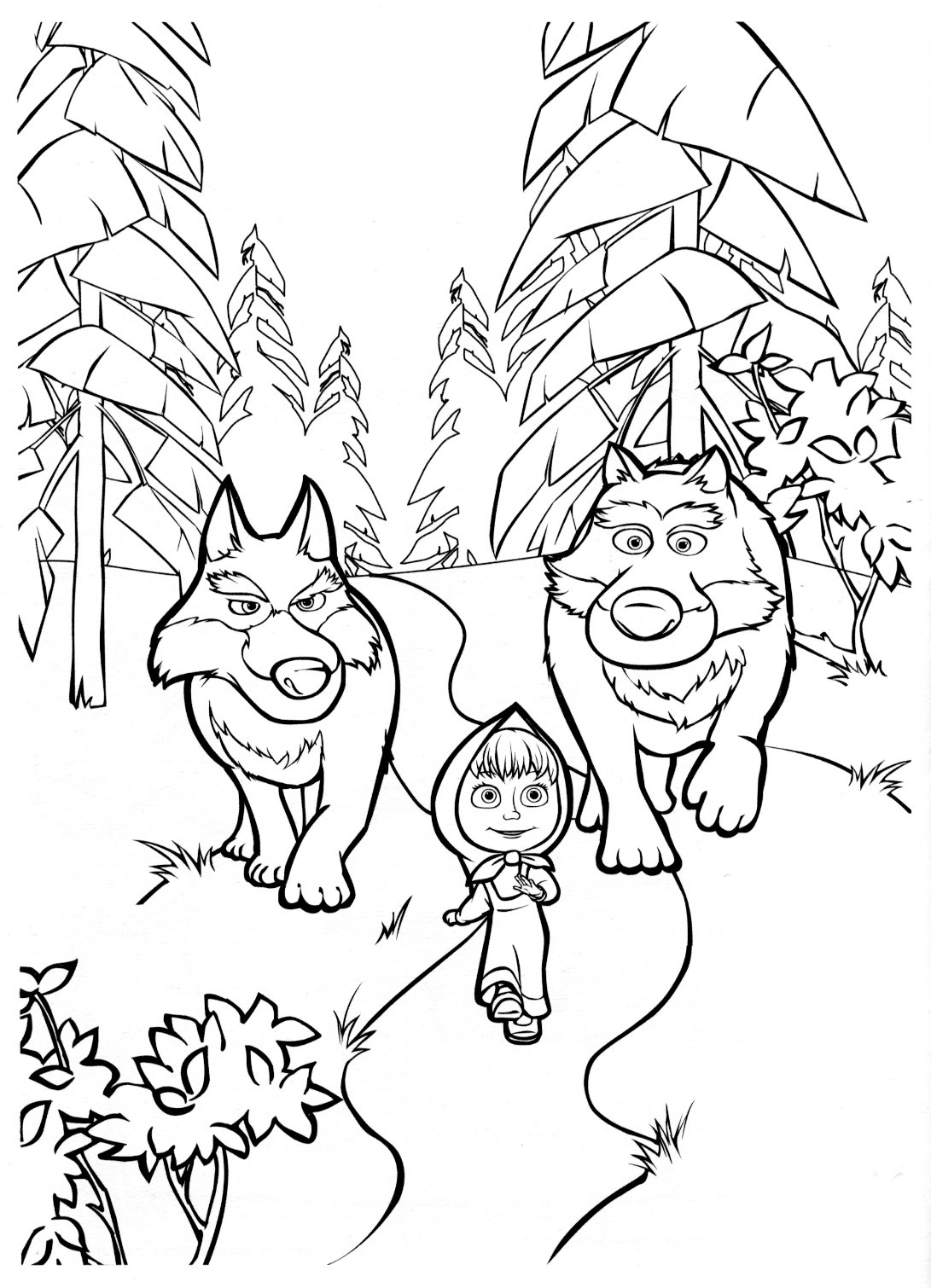 Dibujos para colorear e imprimir Masha And The Bear