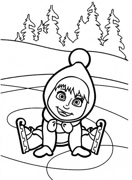 Dibujos para colorear e imprimir Masha And The Bear