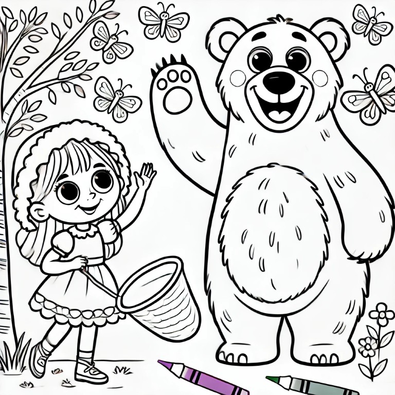 Dibujos para colorear e imprimir Masha And The Bear