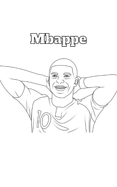 Dibujos para colorear e imprimir Mbappé