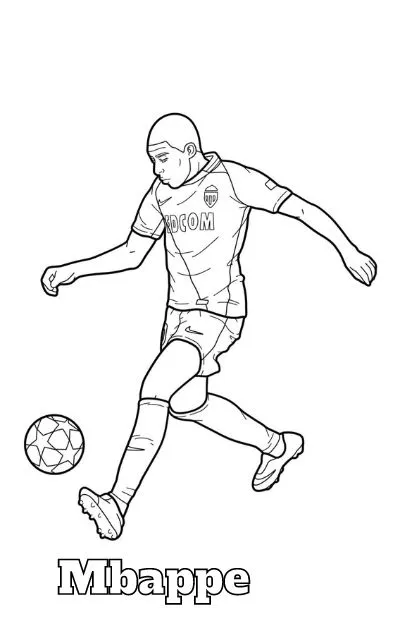 Dibujos para colorear e imprimir Mbappé