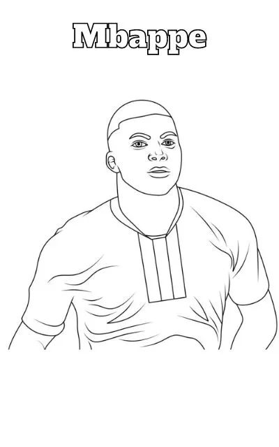 Dibujos para colorear e imprimir Mbappé