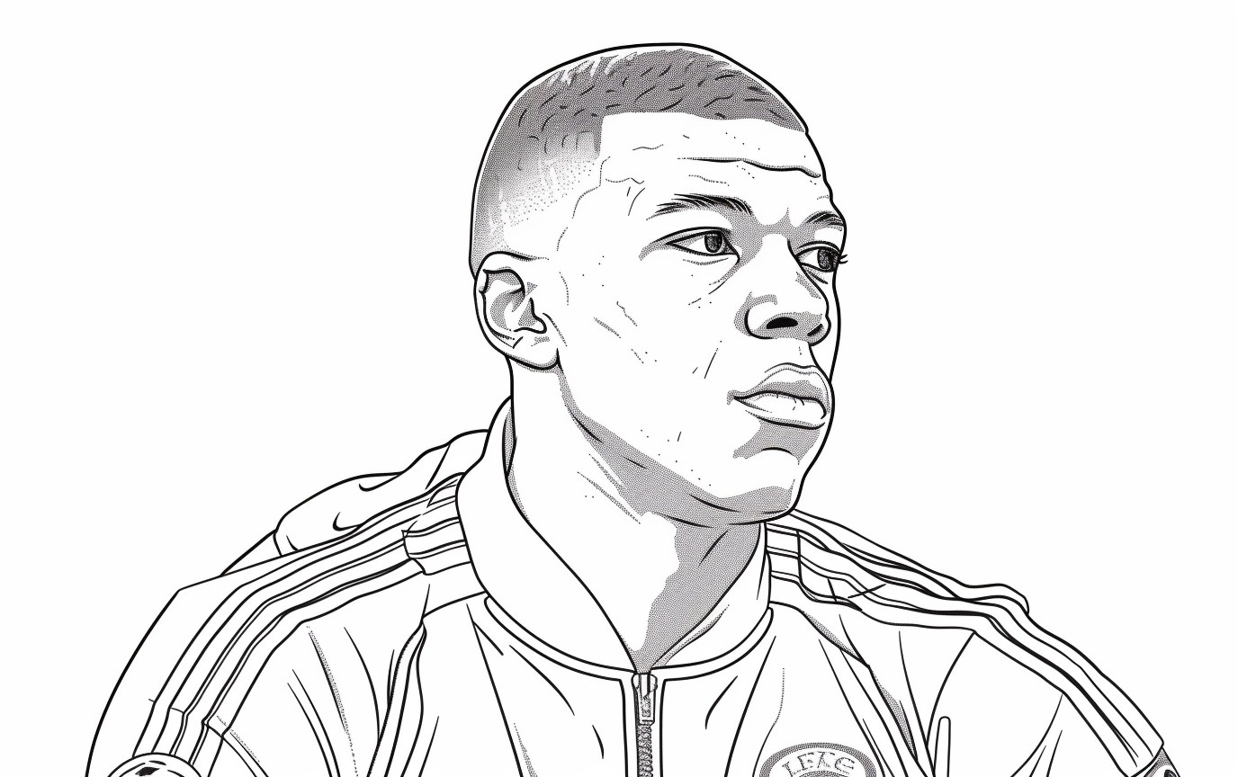 Dibujos para colorear e imprimir Mbappé