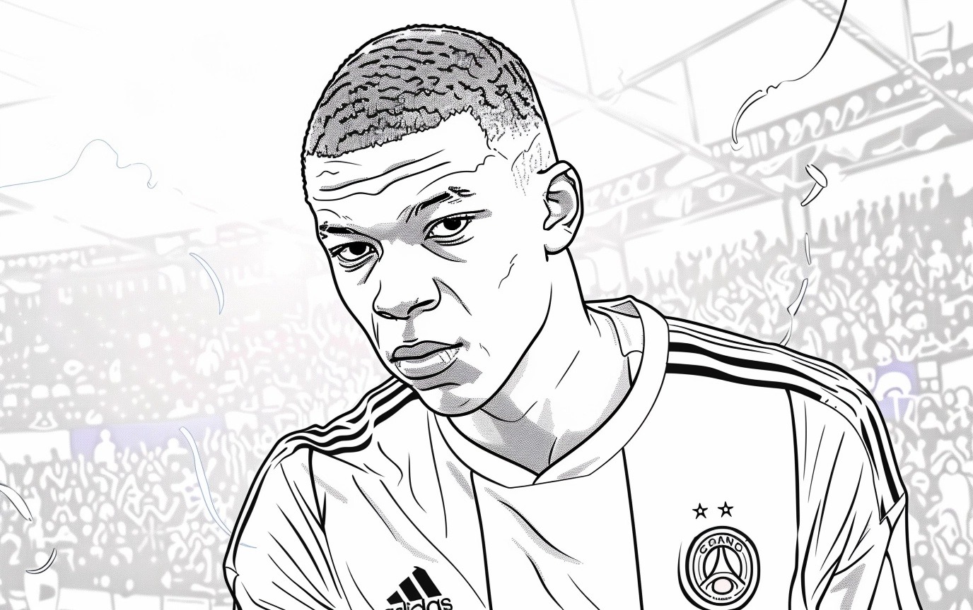 Dibujos para colorear e imprimir Mbappé