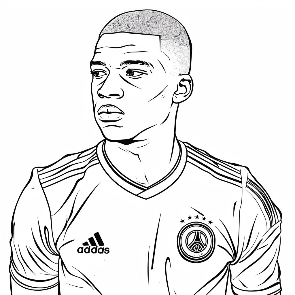 Dibujos para colorear e imprimir Mbappé