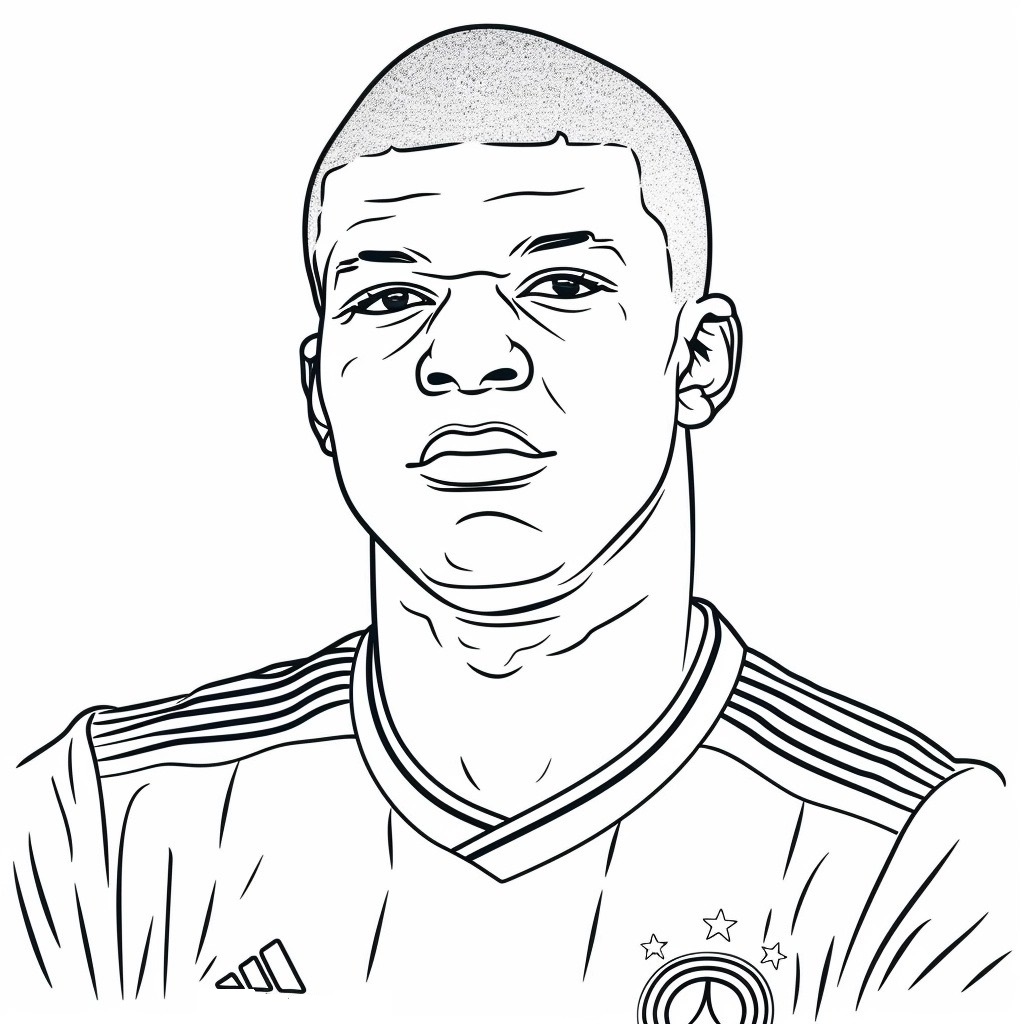 Dibujos para colorear e imprimir Mbappé