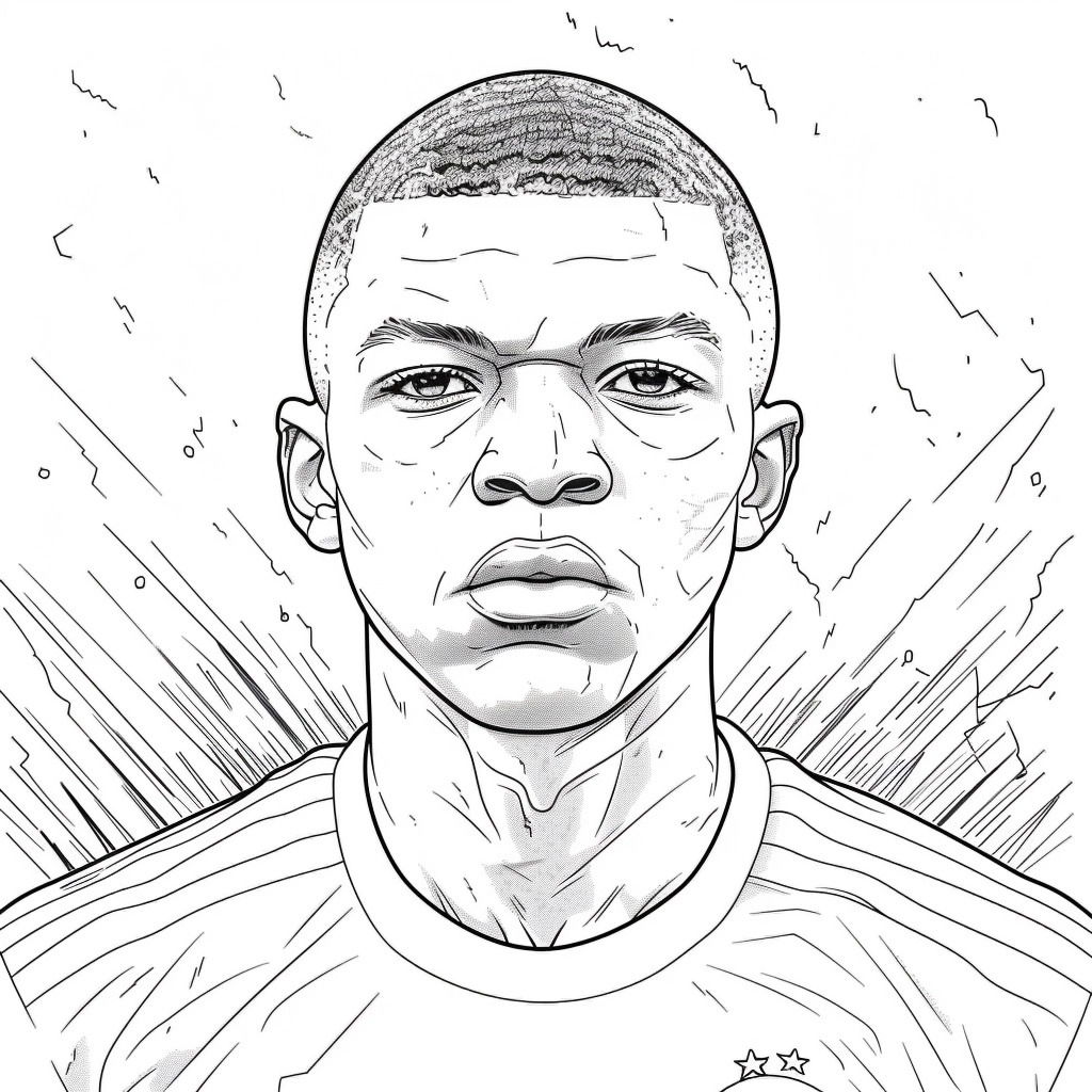 Dibujos para colorear e imprimir Mbappé