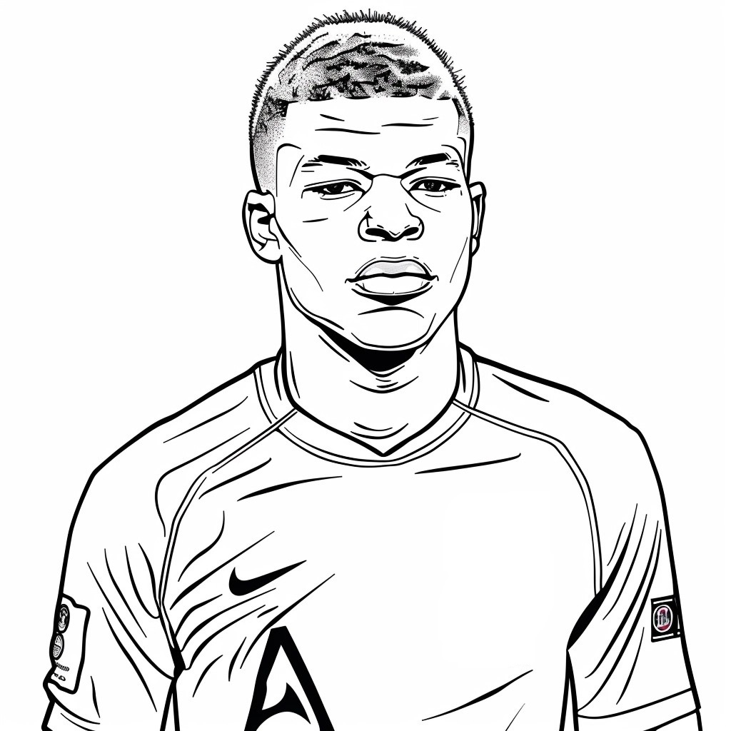 Dibujos para colorear e imprimir Mbappé