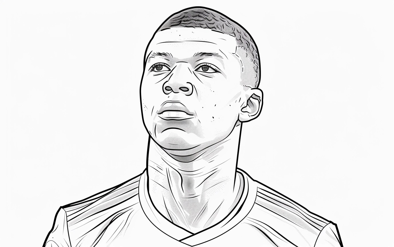 Dibujos para colorear e imprimir Mbappé