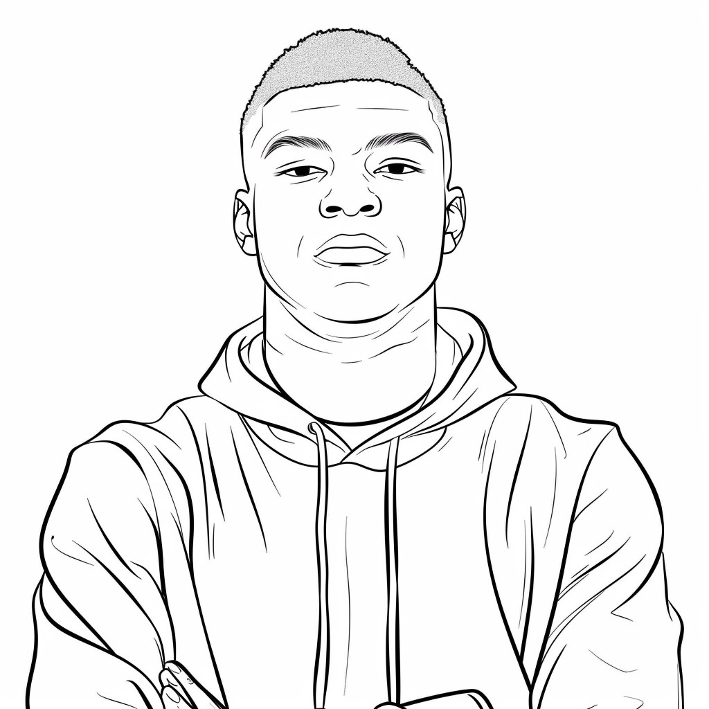 Dibujos para colorear e imprimir Mbappé