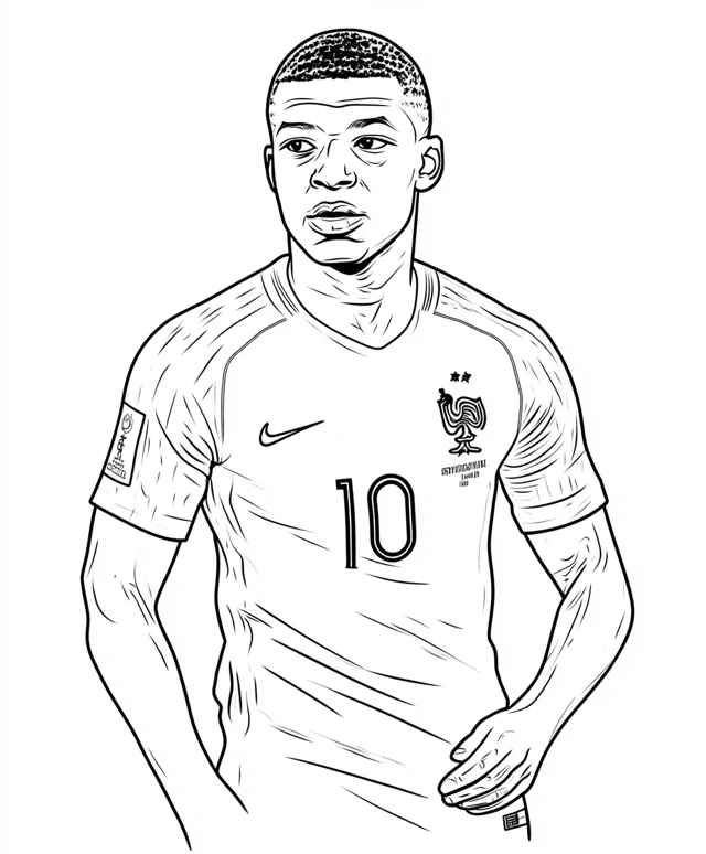 Dibujos para colorear e imprimir Mbappé