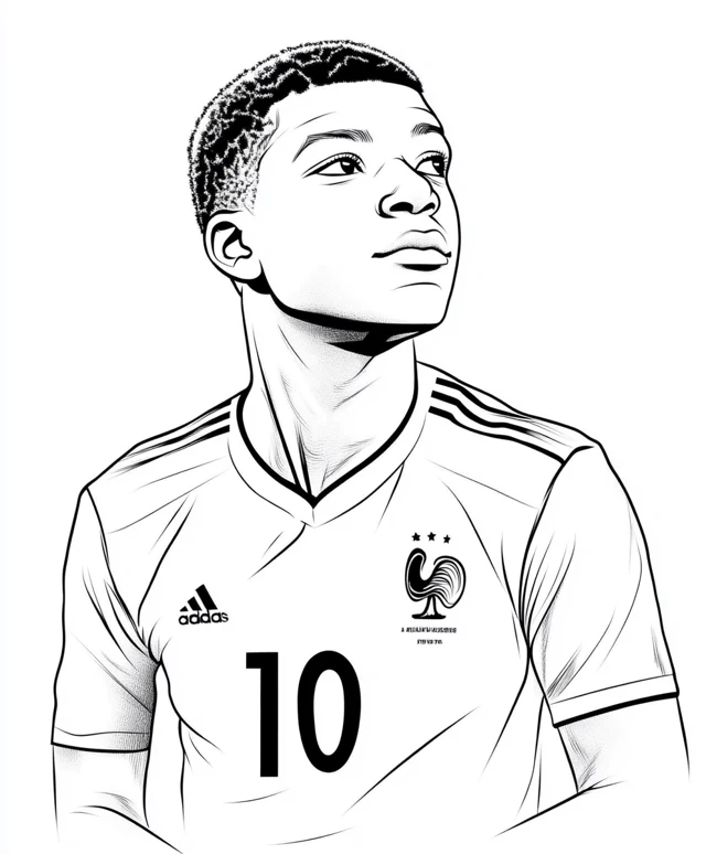 Dibujos para colorear e imprimir Mbappé