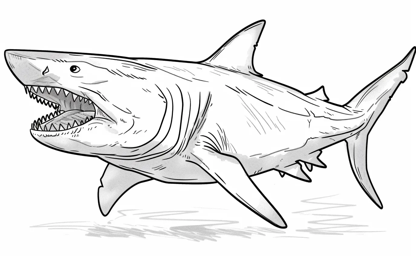 Dibujos para colorear e imprimir Megalodon