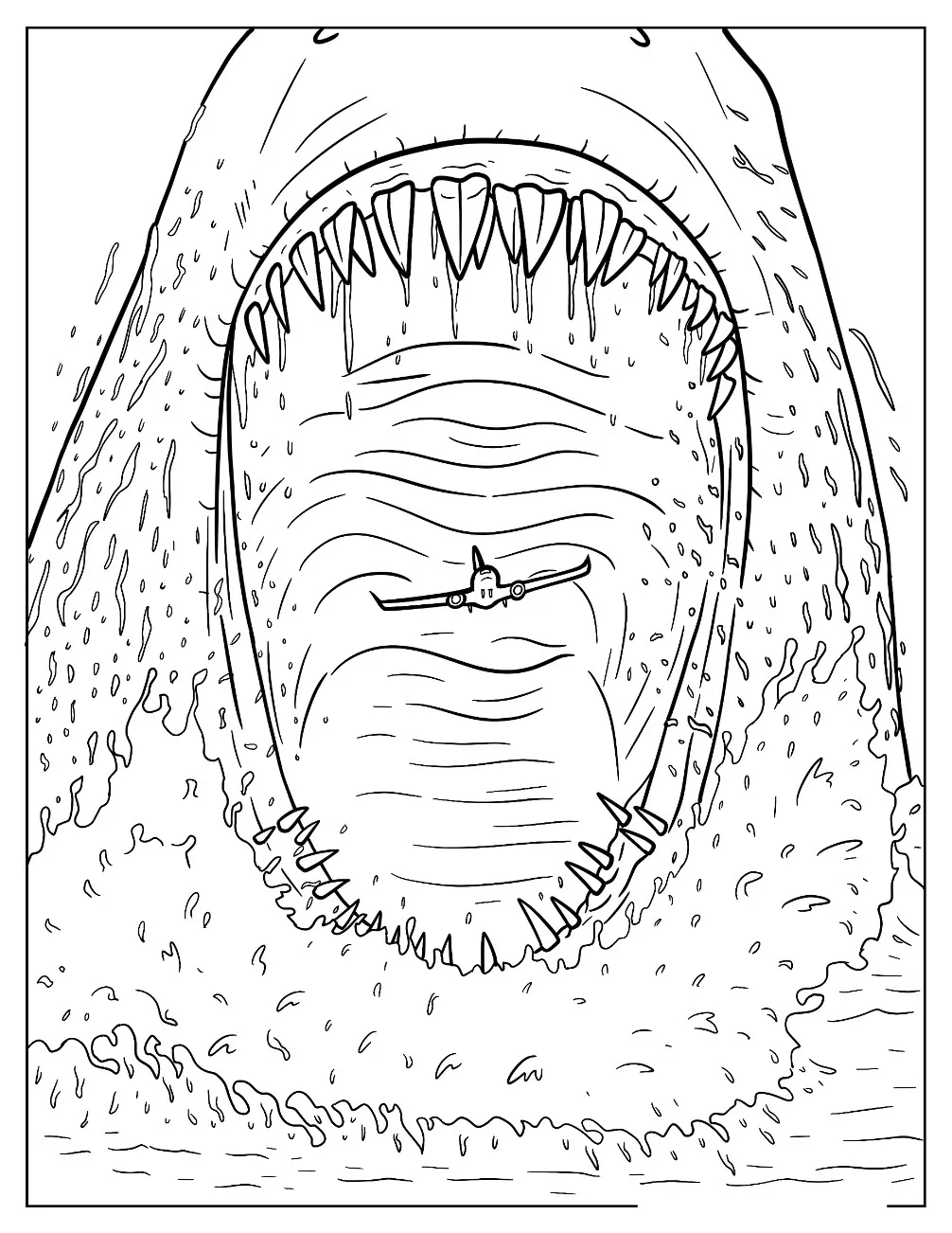 Dibujos para colorear e imprimir Megalodon