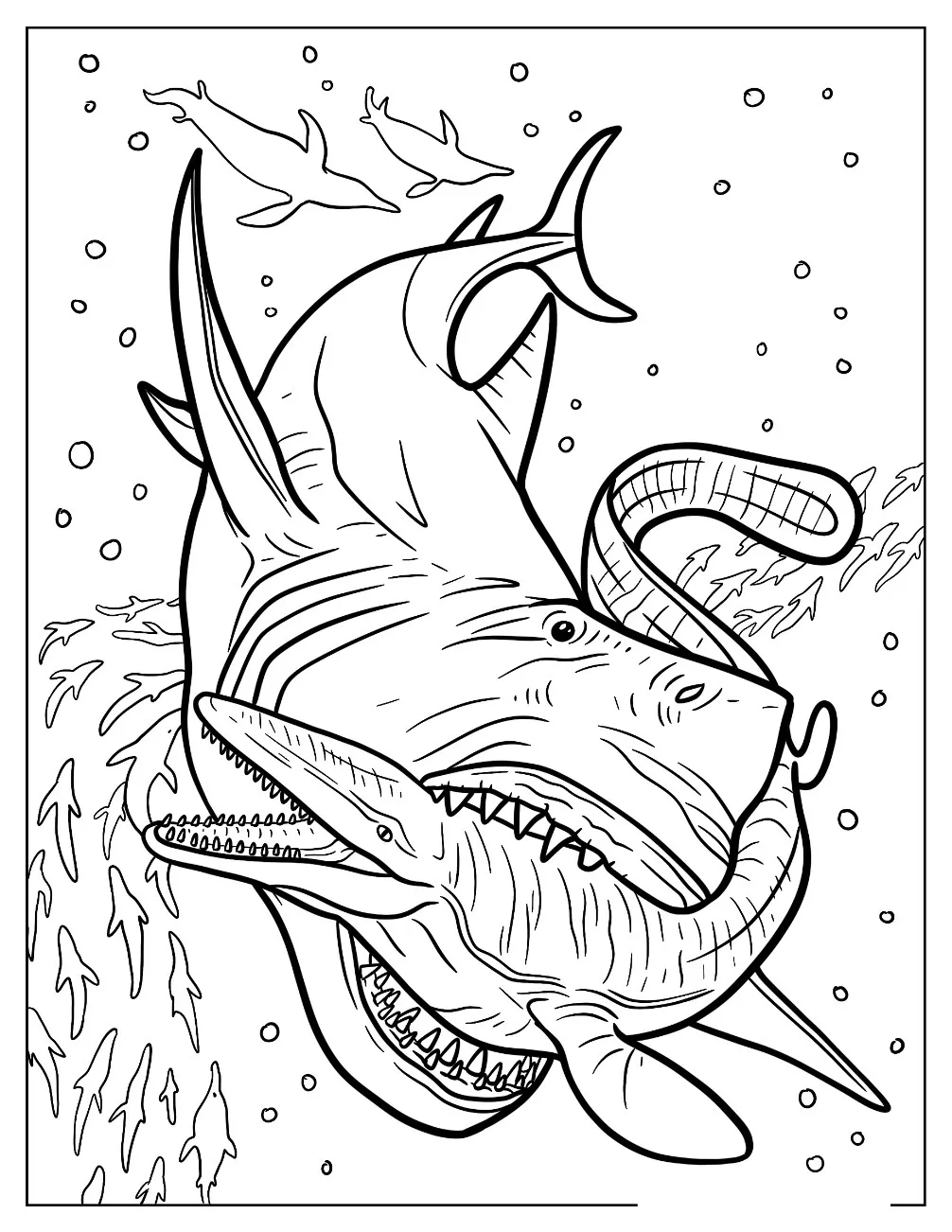 Dibujos para colorear e imprimir Megalodon