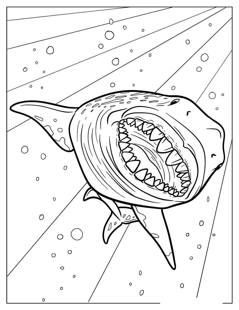 Dibujos para colorear e imprimir Megalodon