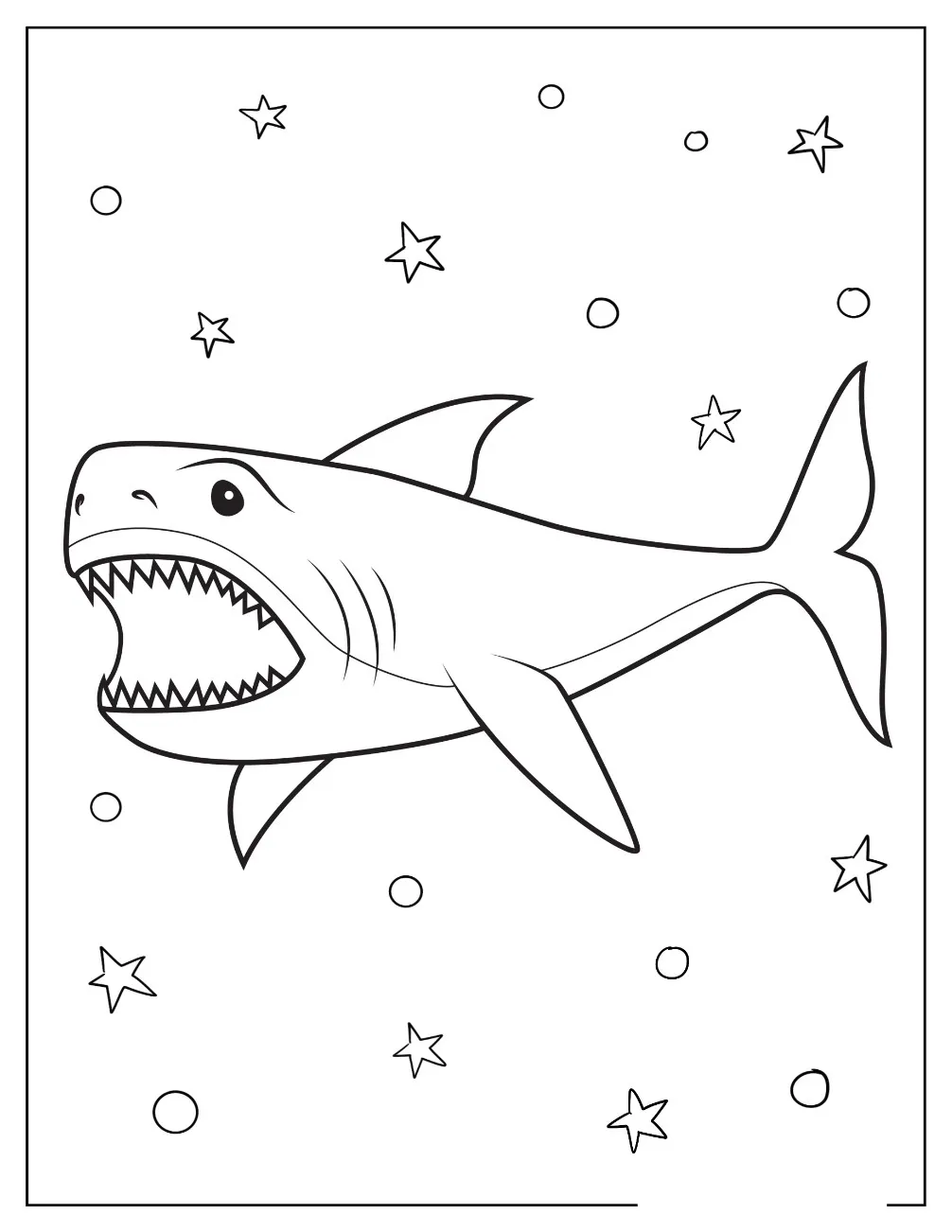 Dibujos para colorear e imprimir Megalodon