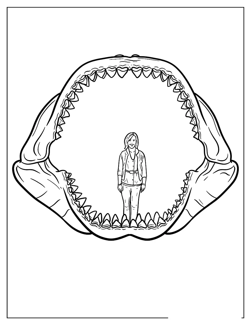 Dibujos para colorear e imprimir Megalodon