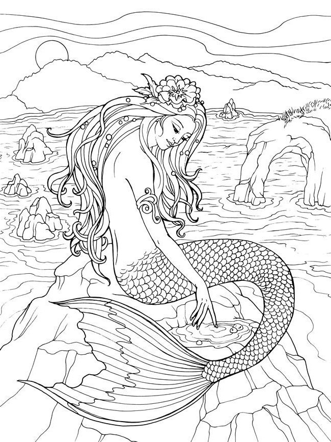 Dibujos para colorear e imprimir Mermaids