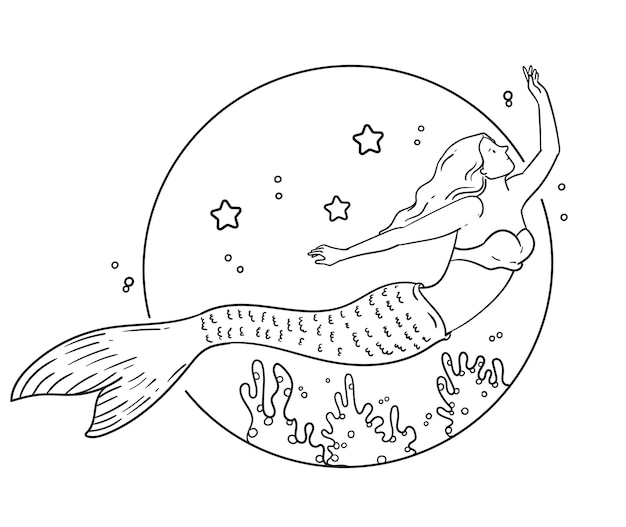 Dibujos para colorear e imprimir Mermaids