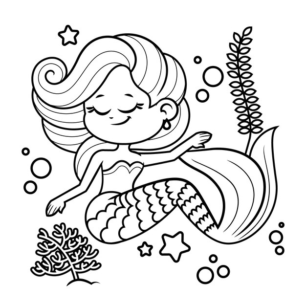 Dibujos para colorear e imprimir Mermaids