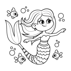 Mermaids coloring pages 17