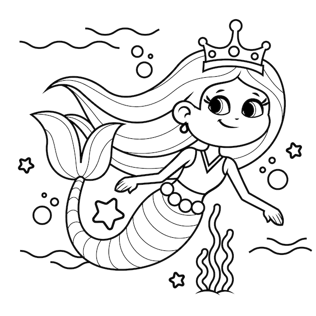 Dibujos para colorear e imprimir Mermaids