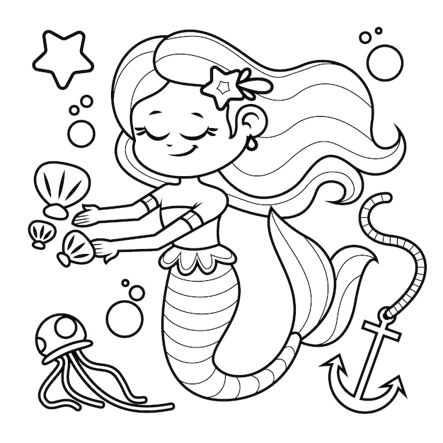 Dibujos para colorear e imprimir Mermaids