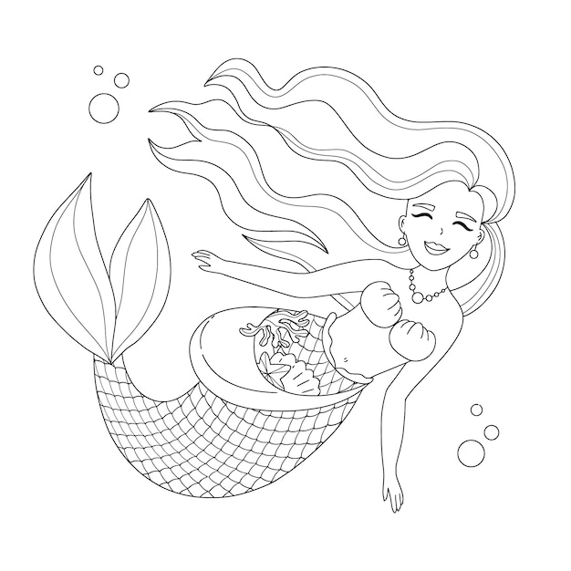 Dibujos para colorear e imprimir Mermaids