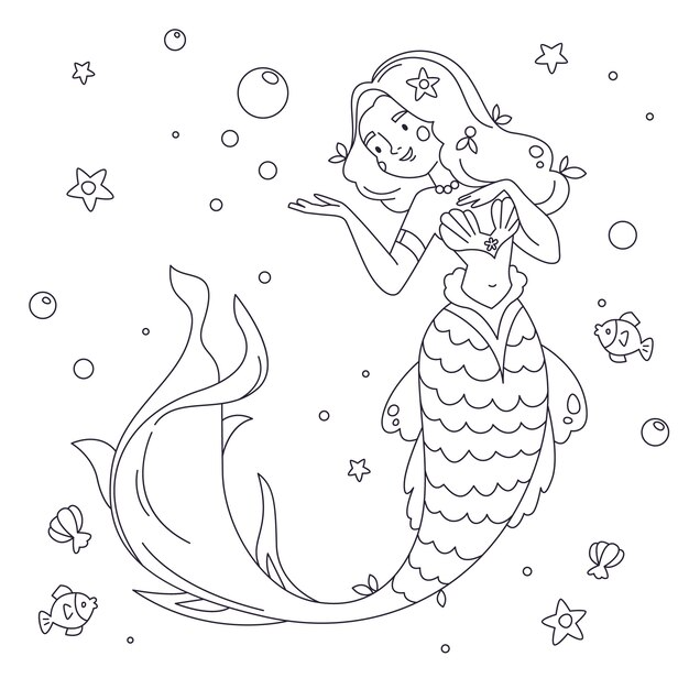 Dibujos para colorear e imprimir Mermaids