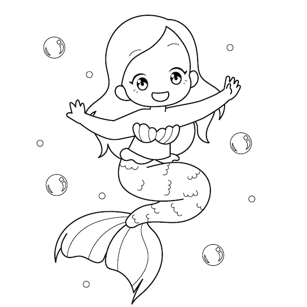 Dibujos para colorear e imprimir Mermaids