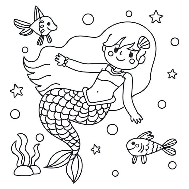 Dibujos para colorear e imprimir Mermaids