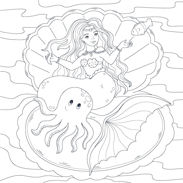 Dibujos para colorear e imprimir Mermaids