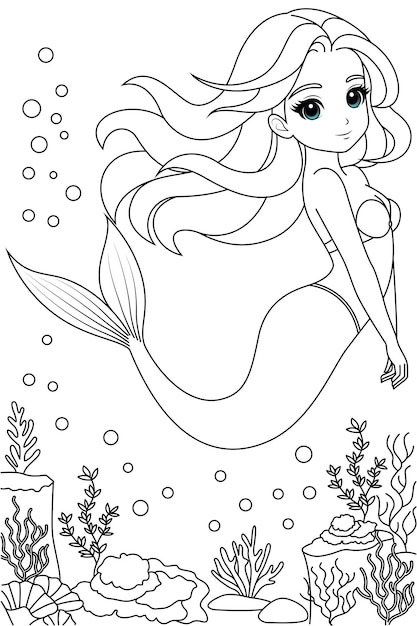 Dibujos para colorear e imprimir Mermaids