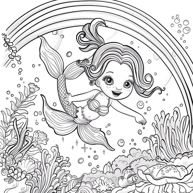 Dibujos para colorear e imprimir Mermaids