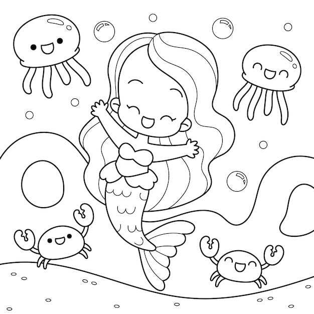 Dibujos para colorear e imprimir Mermaids