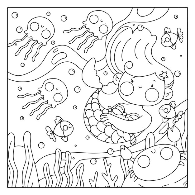 Dibujos para colorear e imprimir Mermaids