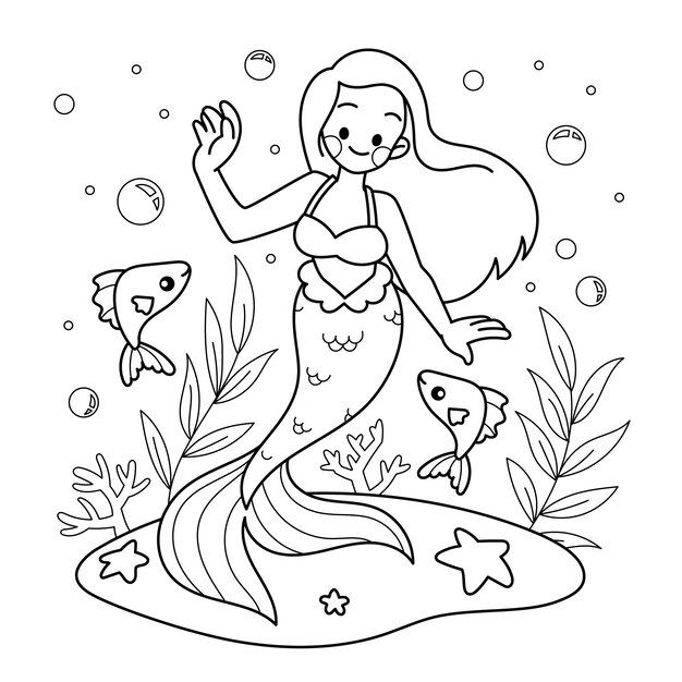 Dibujos para colorear e imprimir Mermaids