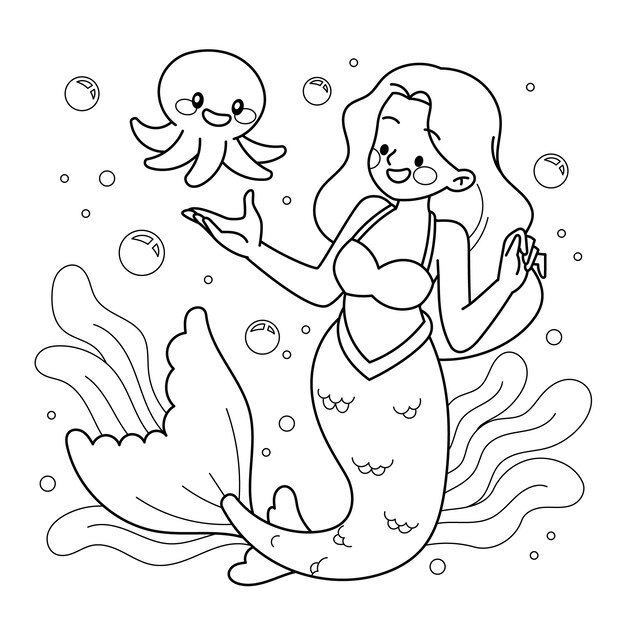 Dibujos para colorear e imprimir Mermaids