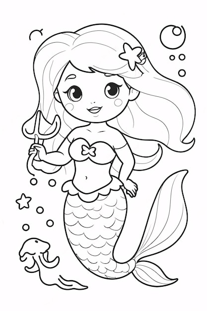 Dibujos para colorear e imprimir Mermaids