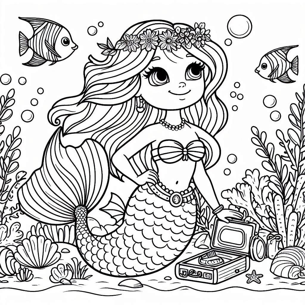 Dibujos para colorear e imprimir Mermaids