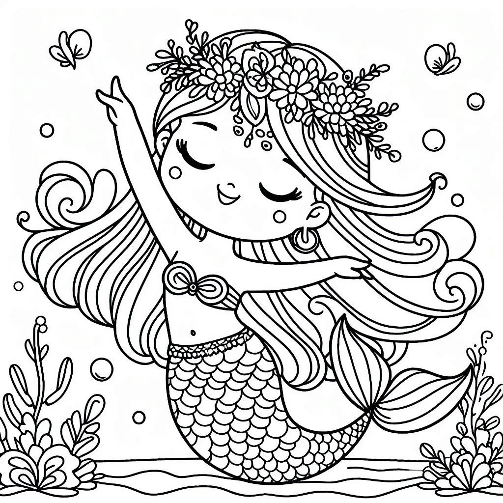 Dibujos para colorear e imprimir Mermaids