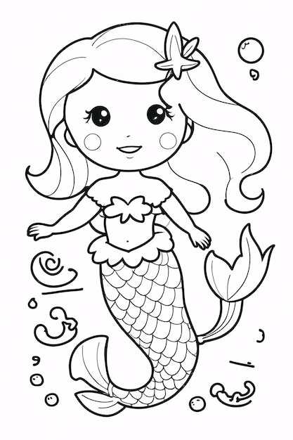 Dibujos para colorear e imprimir Mermaids