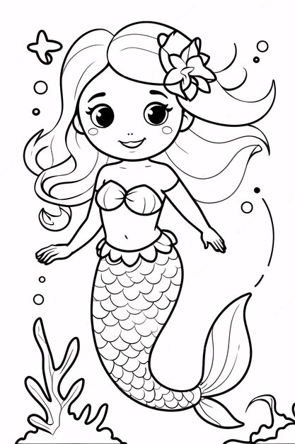 Dibujos para colorear e imprimir Mermaids