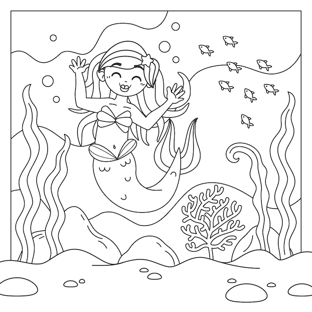 Dibujos para colorear e imprimir Mermaids