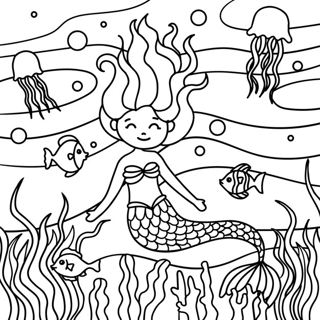 Dibujos para colorear e imprimir Mermaids