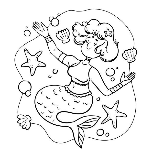 Dibujos para colorear e imprimir Mermaids