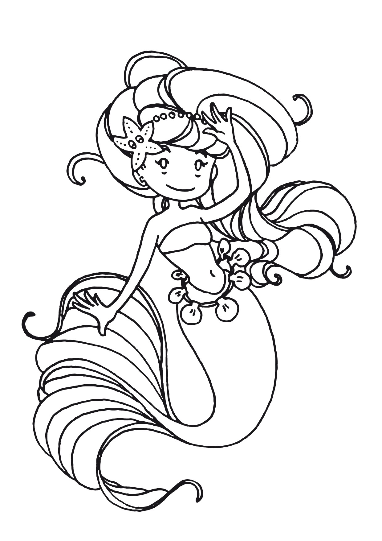 Dibujos para colorear e imprimir Mermaids