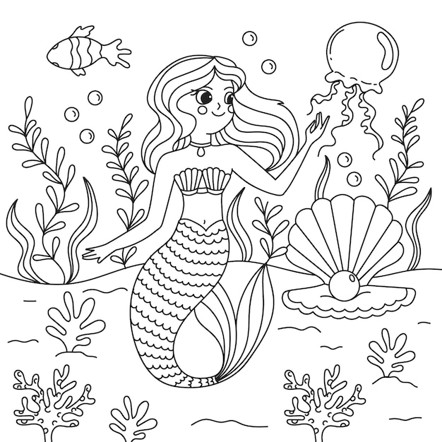 Dibujos para colorear e imprimir Mermaids